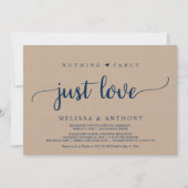 Weddenschap Elopement, niets Fancy gewoon liefde,  Kaart (Voorkant)