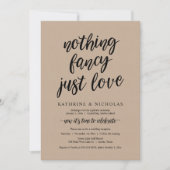 Weddenschap Elopement, niets Fancy, gewoon liefde, Kaart (Voorkant)