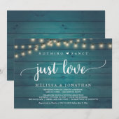 Weddenschap Elopement, niets Fancy gewoon liefde Kaart (Voorkant / Achterkant)