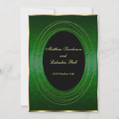 Weddenschap Emerald Green Gold Black Elegant Moder Kaart (Achterkant)