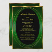 Weddenschap Emerald Green Gold Black Elegant Moder Kaart (Voorkant / Achterkant)