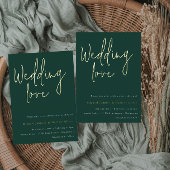 Weddenschap: Emerald Green Gold Designer Wedding Folie Uitnodiging