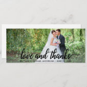 Weddenschap en Bedankt | Foto bedankt W Kaart (Voorkant / Achterkant)