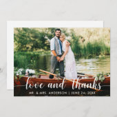 Weddenschap en Bedankt Foto wit script (Voorkant / Achterkant)