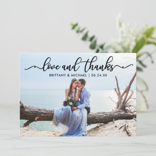 Weddenschap en Bedankt Moderne kalligrafie (Staand voorkant)