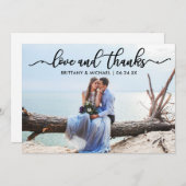 Weddenschap en Bedankt Moderne kalligrafie (Voorkant / Achterkant)