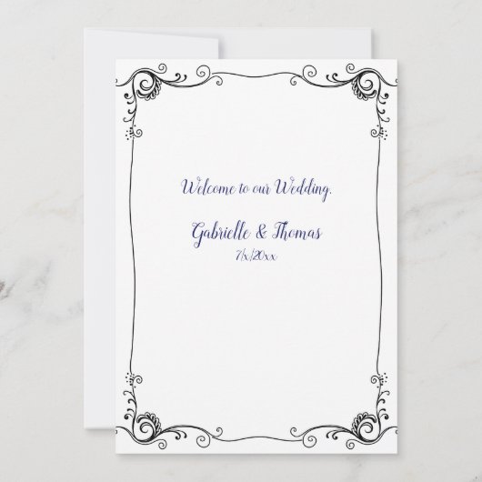 Weddenschap en commentaar Filigree Lijst Kaart (Achterkant)