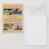 Weddenschap en decorator van Quinceanera Visitekaartje (Voorkant / Achterkant)