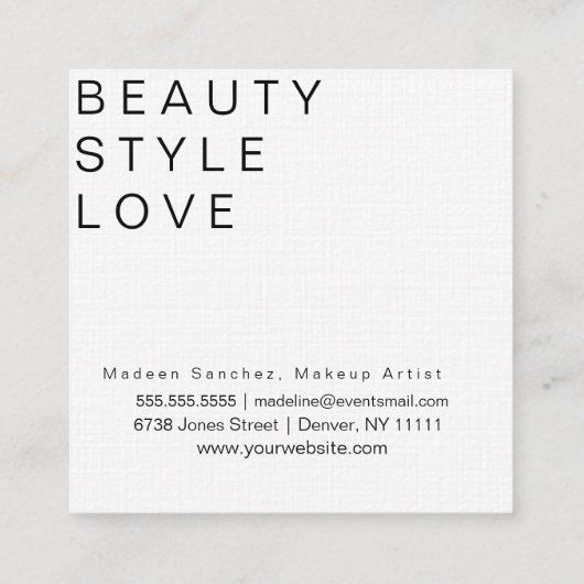 Weddenschap en evenementen Planner Faux Glitter Go Vierkante Visitekaartje (Achterkant)