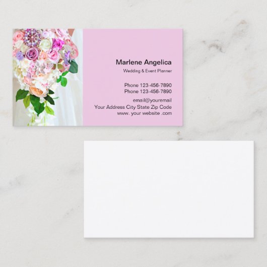 Weddenschap en evenementspanner visitekaartje (Voorkant / Achterkant)