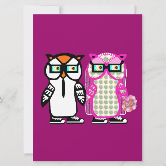 Weddenschap en Groom Owl Bridal Shower Kaart (Achterkant)