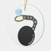 Weddenschap en ketting keramisch ornament (Links)