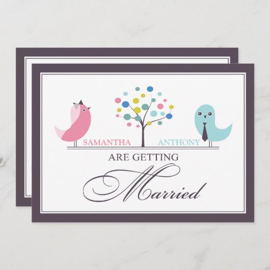 Weddenschap en uitnodiging tot het uitzenden van e (Voorkant / Achterkant)