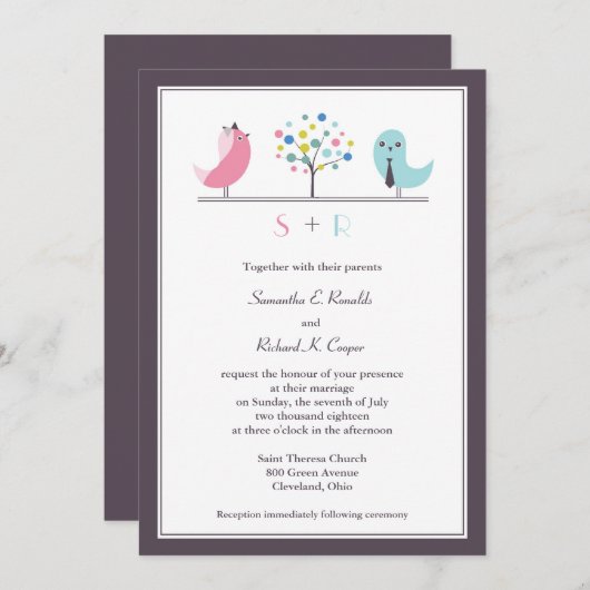 Weddenschap en uitnodiging tot het uitzenden van e (Voorkant / Achterkant)