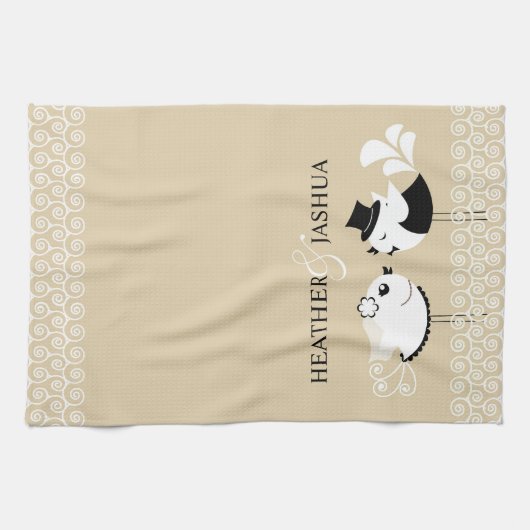 Weddenschap en vogelhanddoek theedoek (Horizontaal)