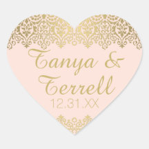 Weddenschap Envelope Seals Golden Lace Elegant