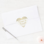 Weddenschap Envelope Seals  Golden Lace Elegant Hart Sticker (Envelop)