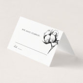 Weddenschap eSort-kaart | Katoenbollen Etching Kaart (Voorkant)