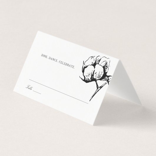 Weddenschap eSort-kaart | Katoenbollen Etching Kaart (Voorkant)