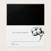 Weddenschap eSort-kaart | Katoenbollen Etching Kaart (Buitenkant ongevouwen)