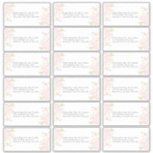Weddenschap Etiket Blush Pink Rose Floral Sticker (Voorkant)