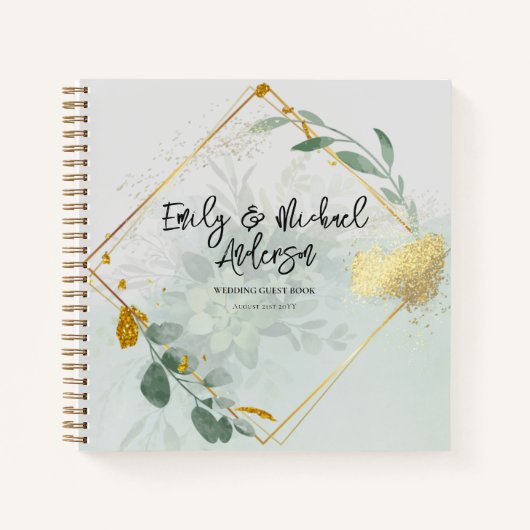Weddenschap - Eucalyptus Botanical Gold Notitieboek (Voorkant)