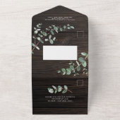 Weddenschap Eucalyptus botanische moderne uitnodig All In One Uitnodiging (Buitenkant)