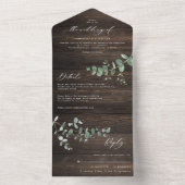 Weddenschap Eucalyptus botanische moderne uitnodig All In One Uitnodiging (Binnen)