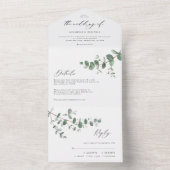 Weddenschap Eucalyptus botanische uitnodiging + rs (Binnen)