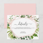 Weddenschap - Eucalyptus Greenery Roos Gold Kaart (Voorkant / Achterkant)