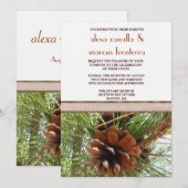 Weddenschap - Evergreen en Pine Cone Scene Kaart (Voorkant / Achterkant)