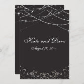 Weddenschap Fab Black String Lights Cool Kaart (Voorkant / Achterkant)