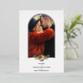 Weddenschap Fancy Zilverartsfoto Folie Uitnodiging (Staand Voorkant)