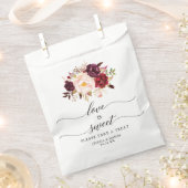 Weddenschap Favor Bag Love is Sweet Burgundy Marsa Bedankzakje (Geknipt)