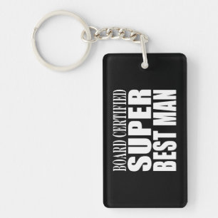 Weddenschap Favor Board Certified Super Best Man Sleutelhanger