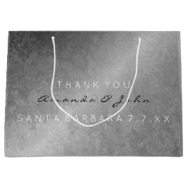 Weddenschap Favor Dank je grijze zilver Grungy Groot Cadeauzakje