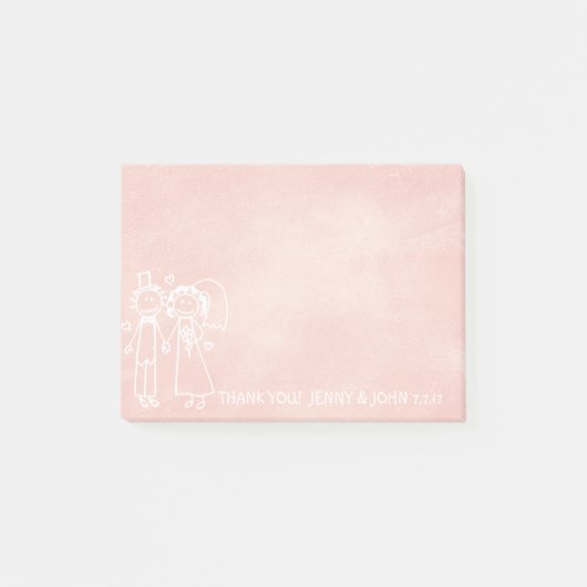 Weddenschap Favor Dank je kalkbordpastel Post-it® Notes (Voorkant)