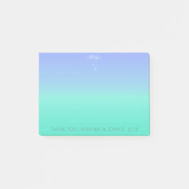 Weddenschap Favor Dank je Ocean Blue Ombre Post-it® Notes