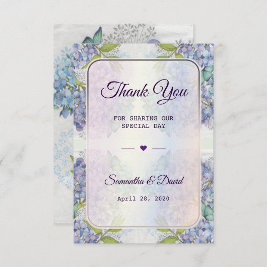 Weddenschap Favor Hartelijk dank voor de luxe past Bedankkaart (Voorkant / Achterkant)