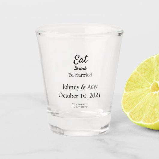 Weddenschap Favor Shot Glass Glas (Voorkant)