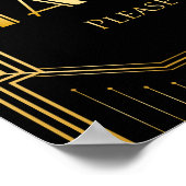 Weddenschap Favors | Gatsby Art Deco Poster (Hoek)