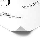 Weddenschap - Favors Laurel Wedding Sign Poster (Hoek)