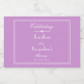 Weddenschap Favors Script Name Elegant Mauve Mini Likeurfles Etiket (Enkel label)