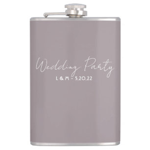 Weddenschap Flask Gift - Beige Heupfles