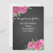 Weddenschap: floraalkarton pony roze kaart (Achterkant)