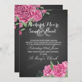 Weddenschap: floraalkarton pony roze kaart (Voorkant / Achterkant)