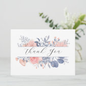 Weddenschap Floral Botanical Bedankkaart (Staand voorkant)