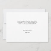 Weddenschap Floral Botanisch Lijst Bedankkaart (Achterkant)