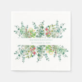 Weddenschap Floral Elegant Eucalyptus Waterverf Na Servet (Voorkant)