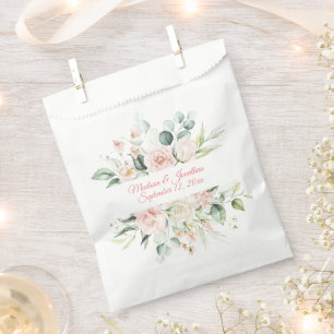 Weddenschap Floral Elegant Pink Chic Date Script Bedankzakje